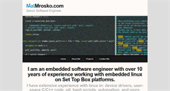 Desktop Screenshot of matmrosko.com